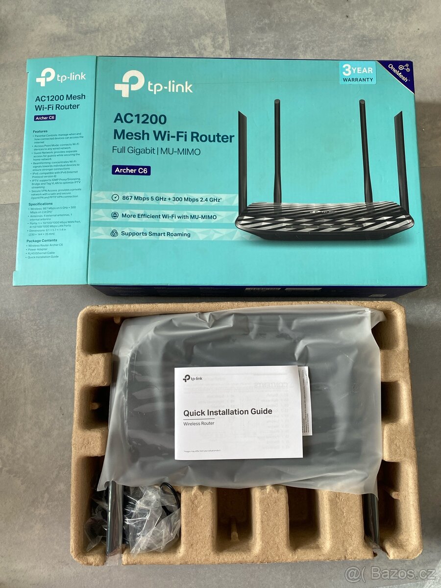 Nový nepoužitý router  TP-Link Archer C6 AC1200