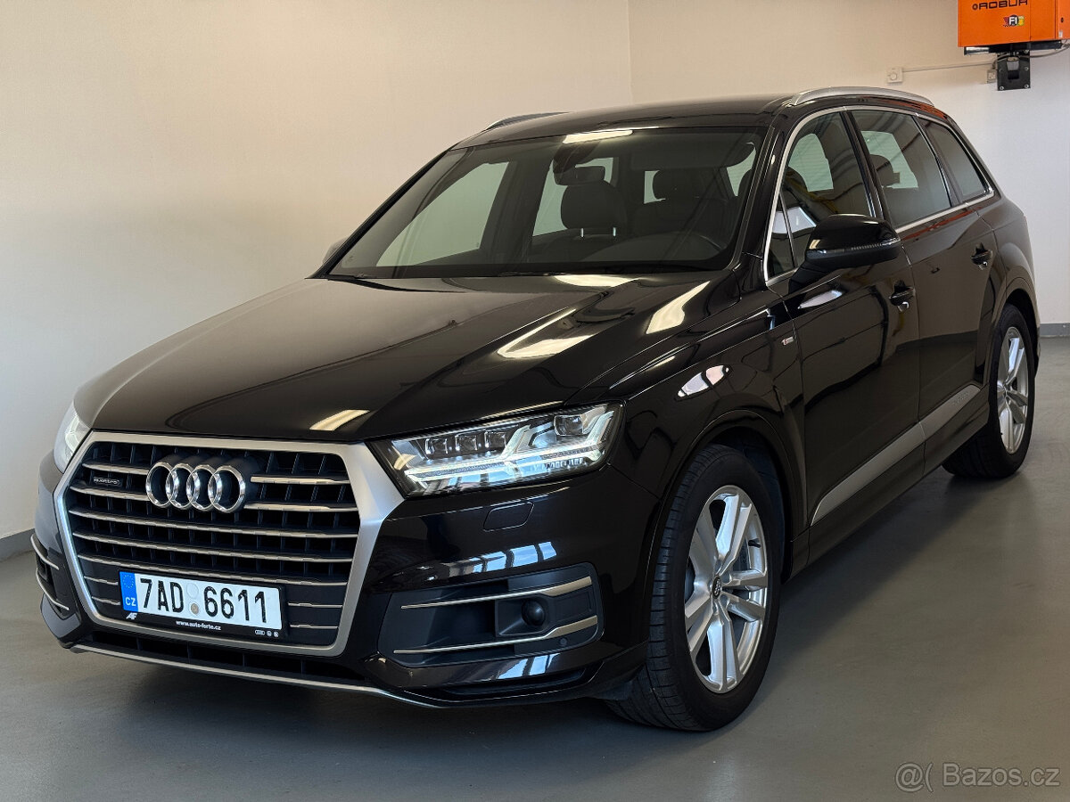 Audi Q7, 50TDI  3,0 Tdi 210kw rv.10/2018 S-LINE ČR. 1 MAJ