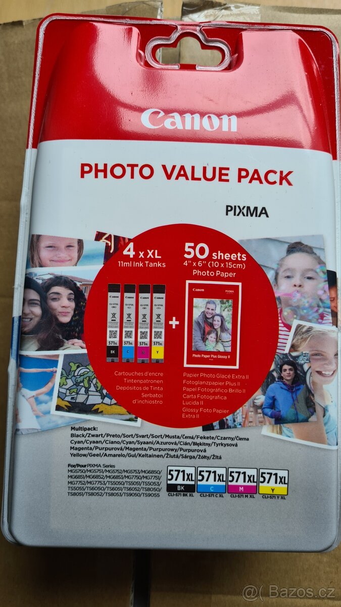 Canon CLI-571 XL, 500 stran Photo Value Pack, CMYK