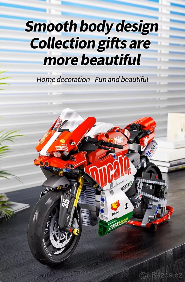 Stavebnice motocyklu Ducati kompatibilní s LEGO