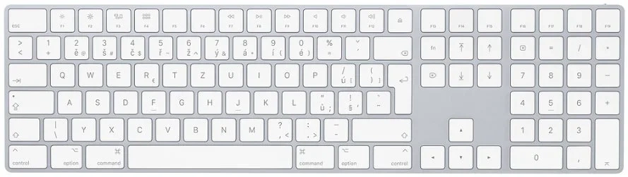 Apple Magic Keyboard s číselnou klávesnicí, stříbrná - CZ