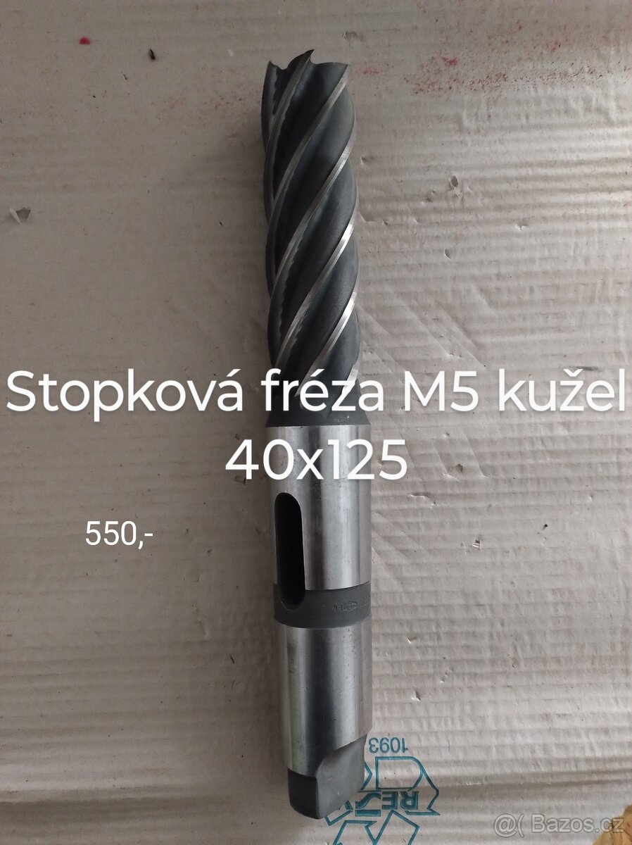 Stopková fréza M5 kužel 40x125