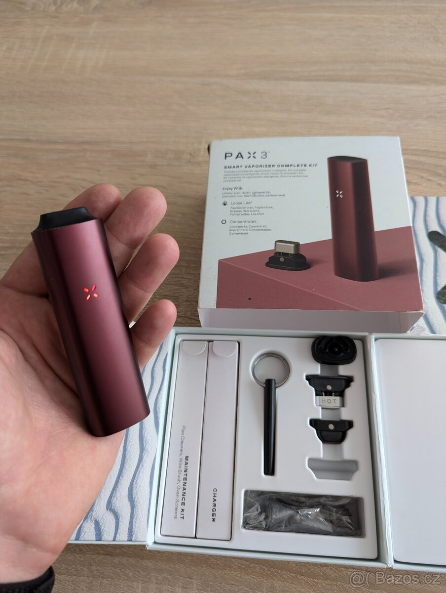 PAX 3 vaporizer na sušené i extrakty, baterie 3500 mAh, záru