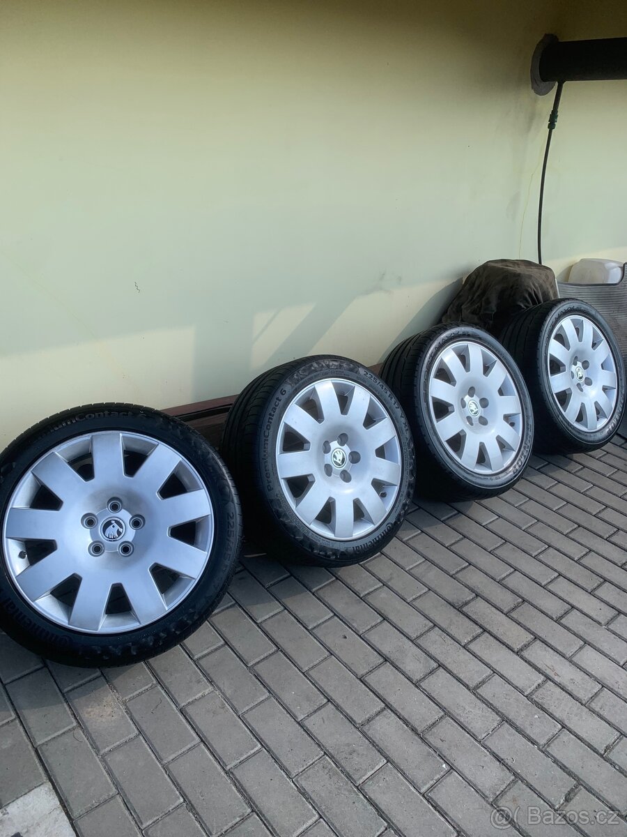 Alu kola 5x112 r17 s pneu 225/45 r17