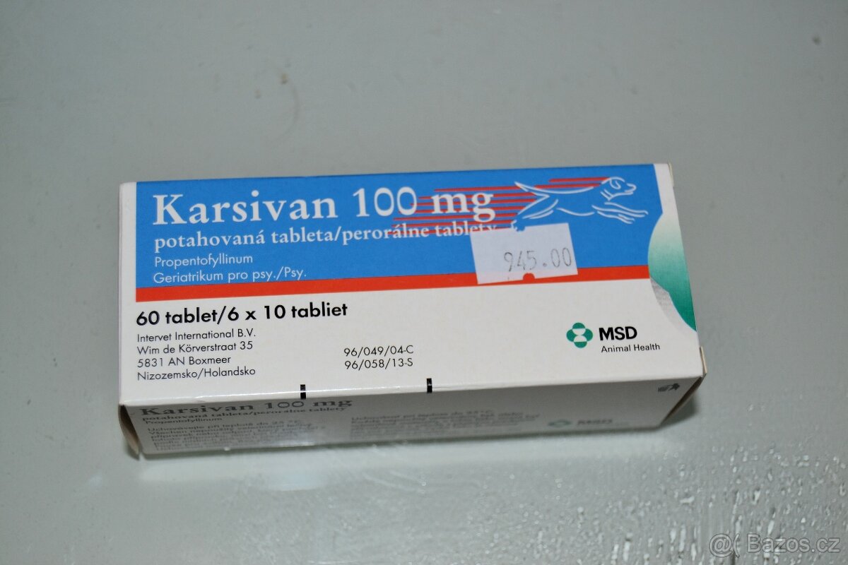 Karsivan 100 mg / 59 tablet PRO PSÍ SENIORY