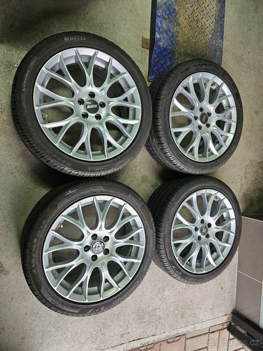 Prodám Alu kola 5 x 100 R17 Letni pneu 215/45/R17