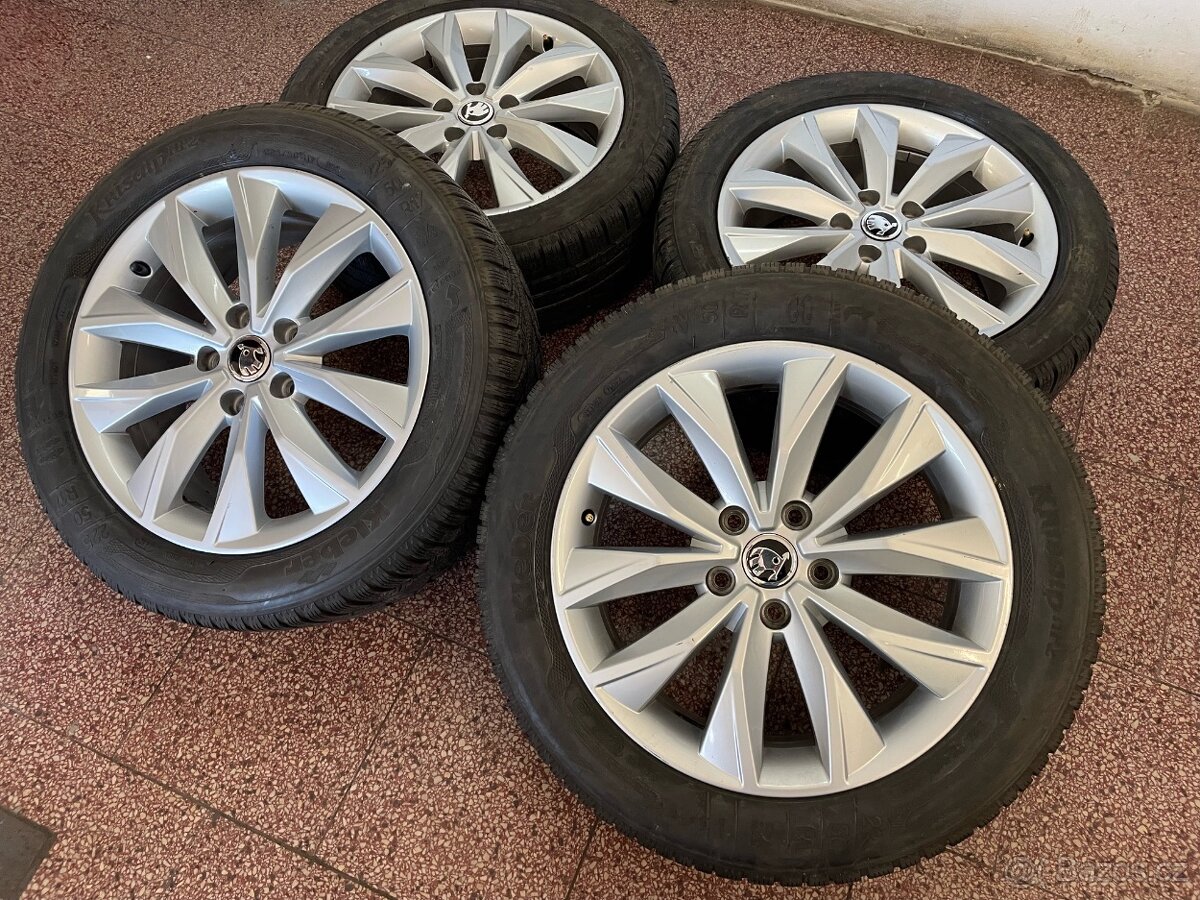 Originální alu kola Škoda pěkný stav. Rozteč 5x112 r17 7jx17