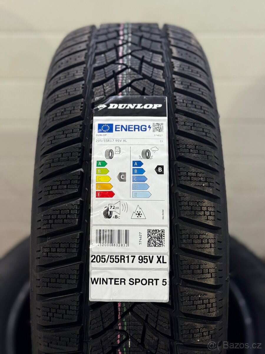 205/55 R17 95V Dunlop Winter Sport 5 nová zimní sada