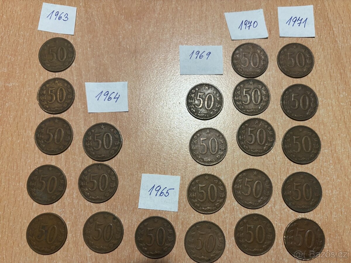 50 haléřů 1963 -1971