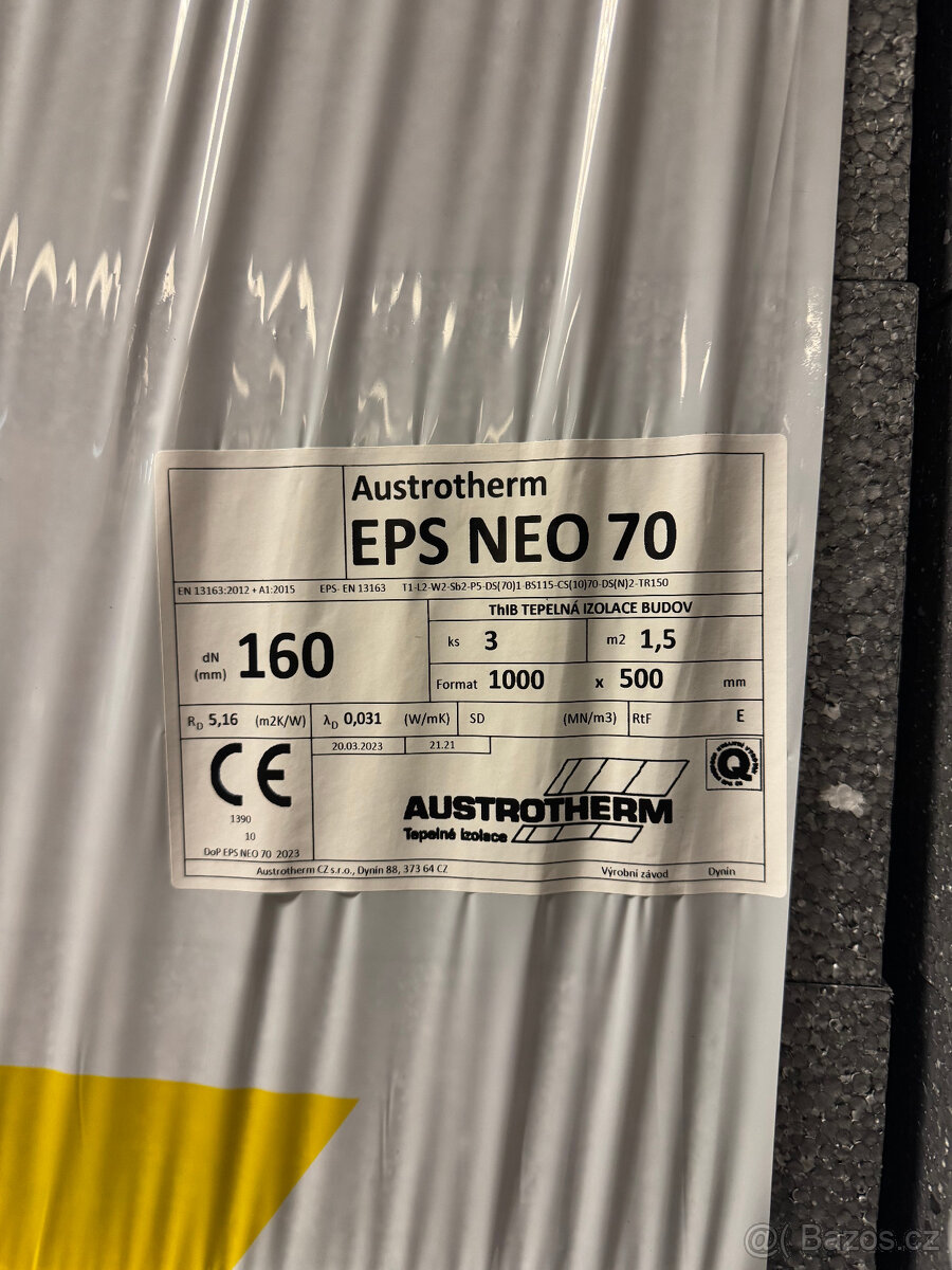 Fasádní polystyren Austrotherm EPS NEO 70 160 mm