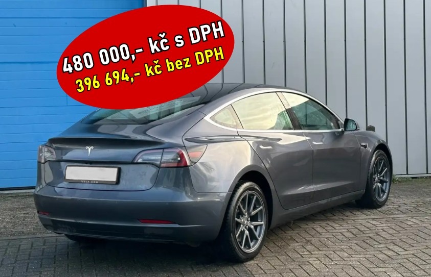 480 000kč s DPH (možný odpočet) Tesla Model 3 SR+, autopilot