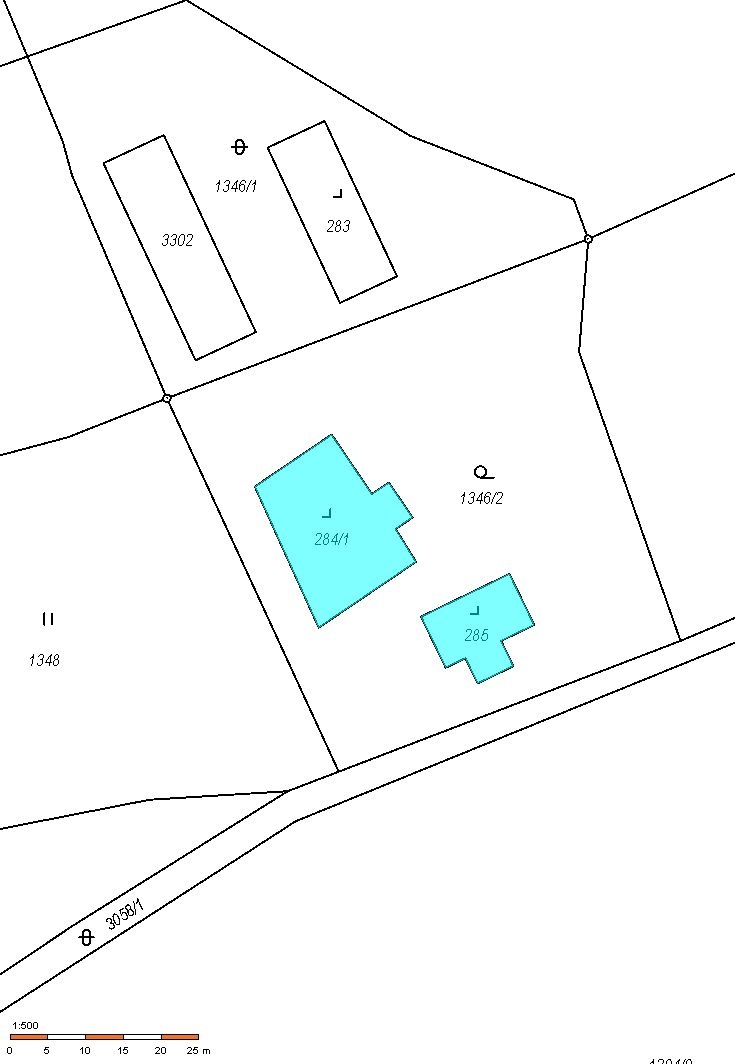 Pozemek 2812 m², nacházejícího se v obci Kunratice u Cvikova