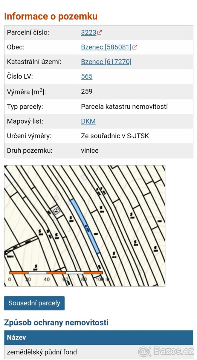 Prodej pozemku Bzenec 1261 m²