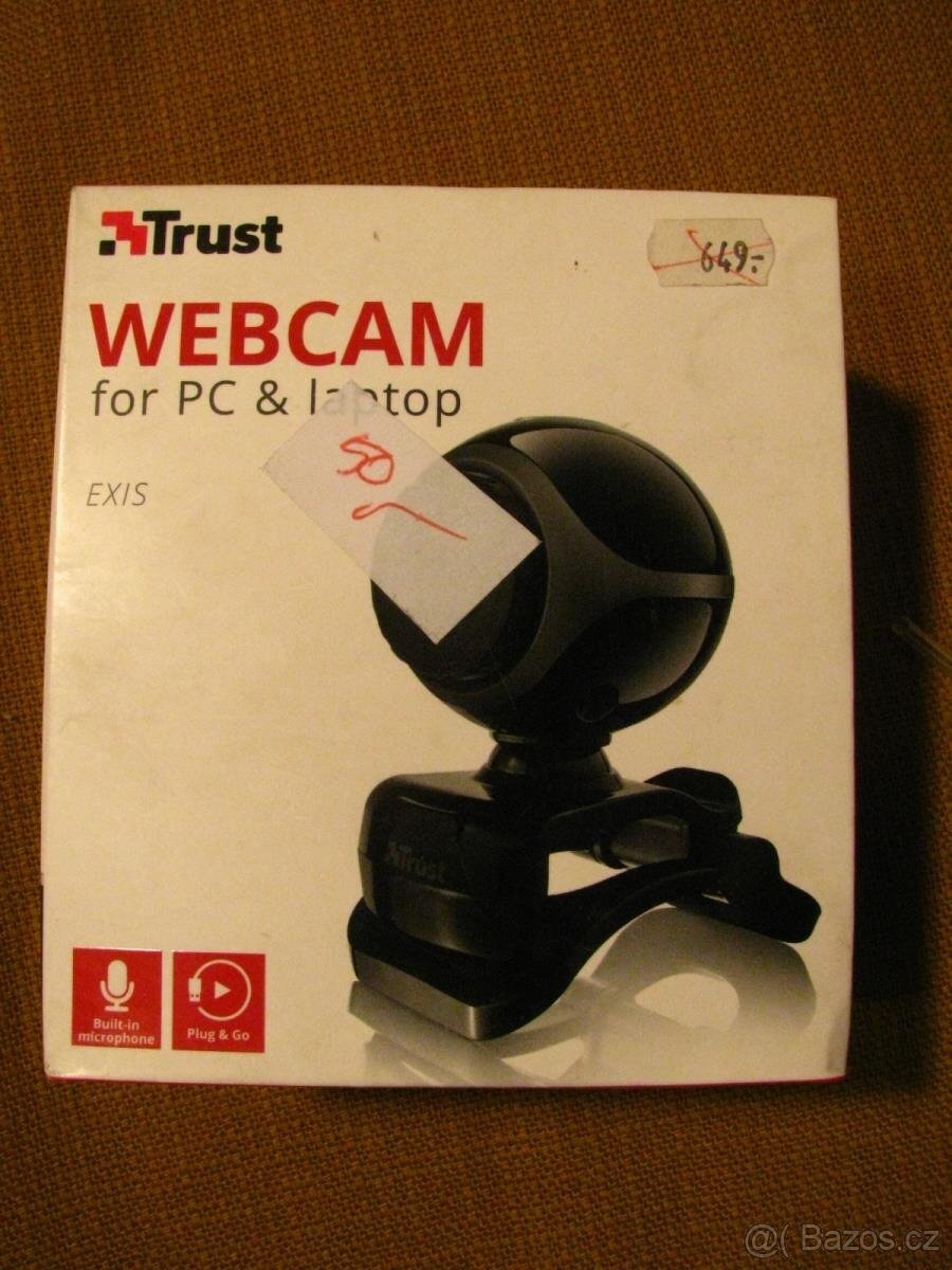 WEBCAM TRUST webkamera, mikrofon, uchyceni na monitor apod