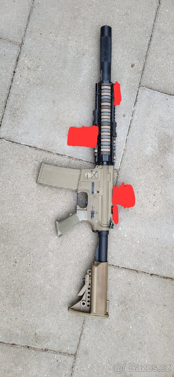 Airsoft Aeg m4, tělo specna, mechabox ares