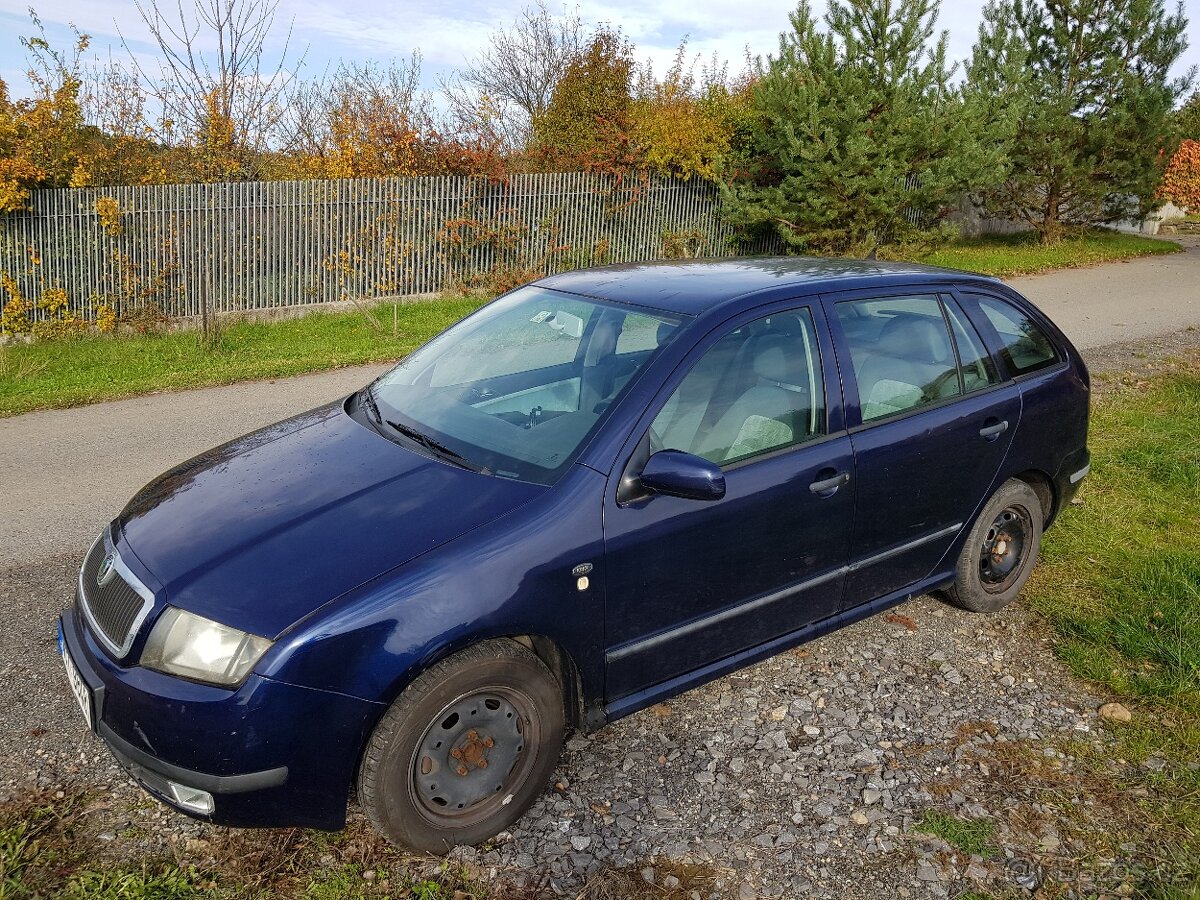 Škoda Fabia Kombi 1,4 16V 55kw, r.v.2001, technická do 2026