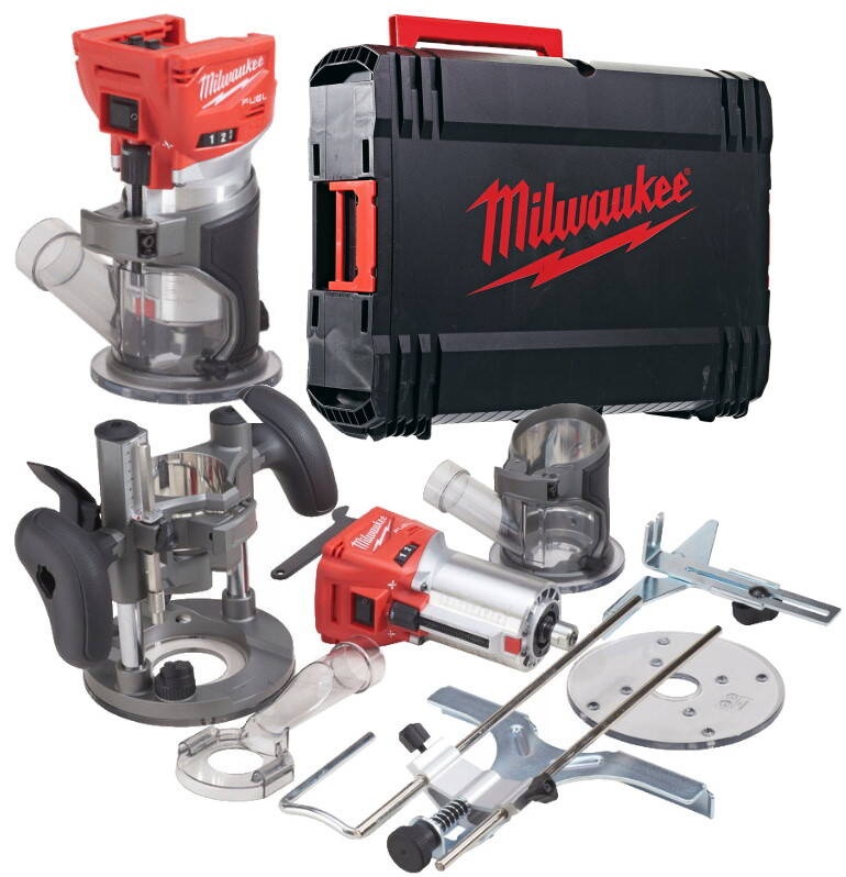 Aku horní frézka Milwaukee M18 FTR8-0X s kleštinami 6/8 mm