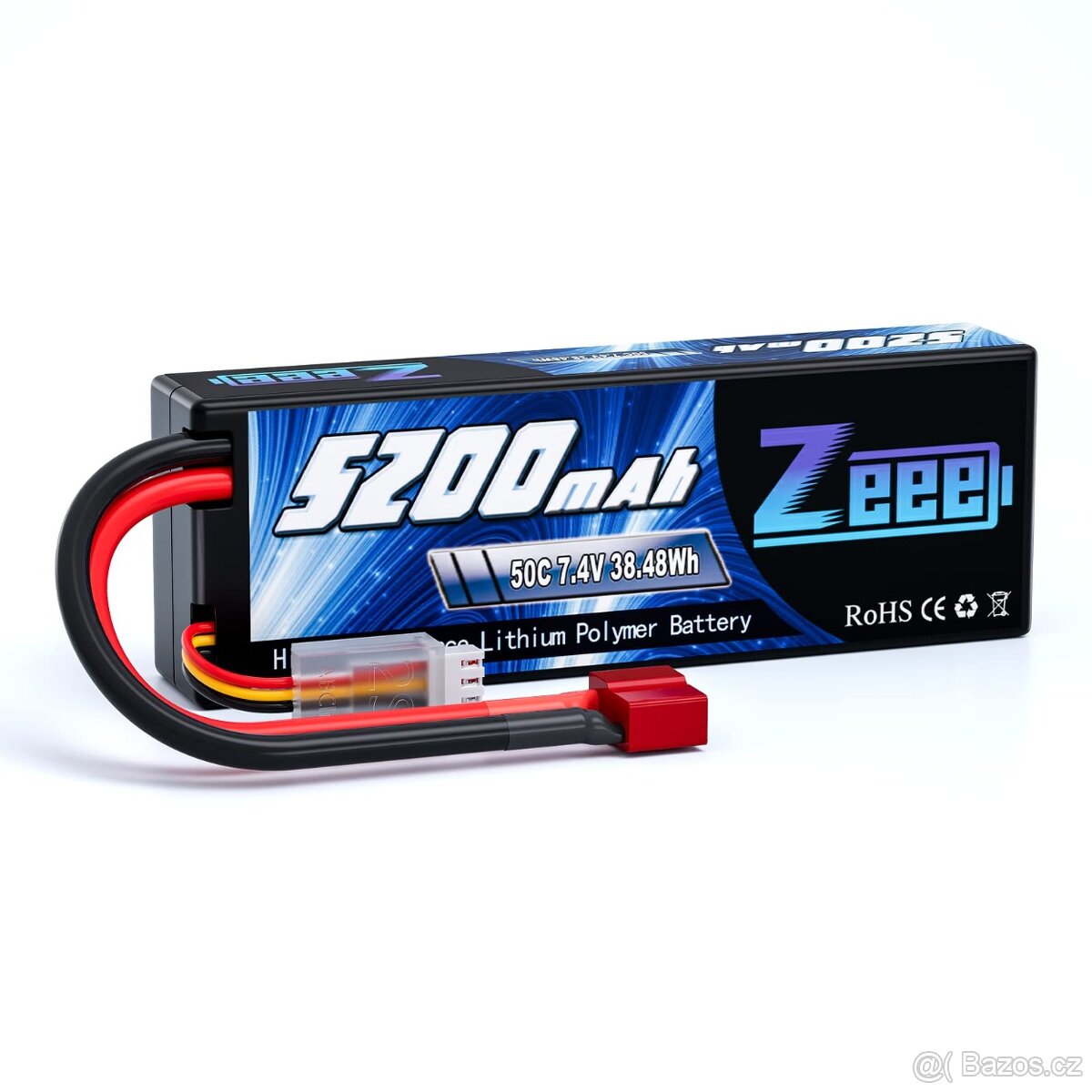 Zeee 2S 5200mah Lipo baterie 7.4V 50C Pevné pouzdro s Deans