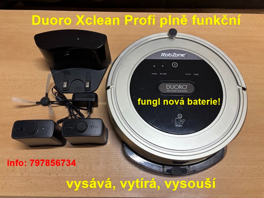 Robotický vysavač Robzone Duoro XClean, novou baterií + kola