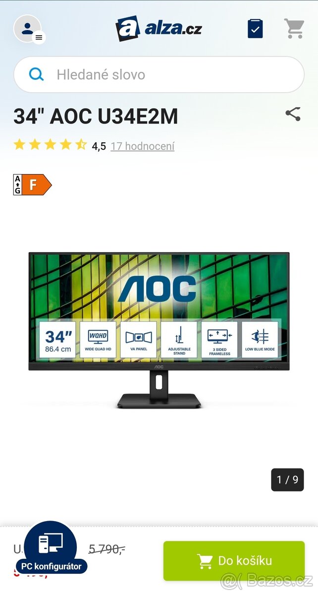 34" AOC U34E2M