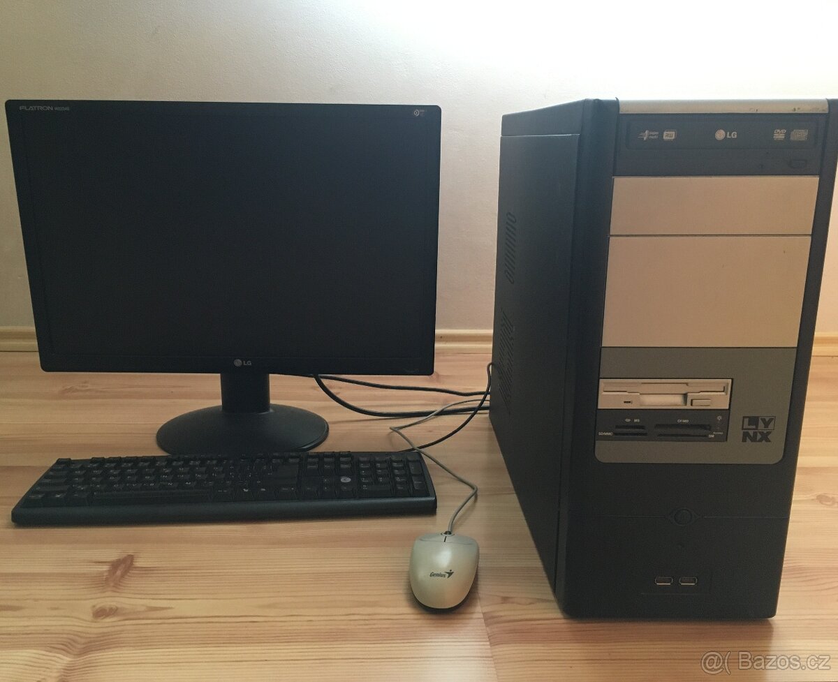 Počítač, Monitor, AMD Phenom II X2 3,3 ghz, 8 gb ram