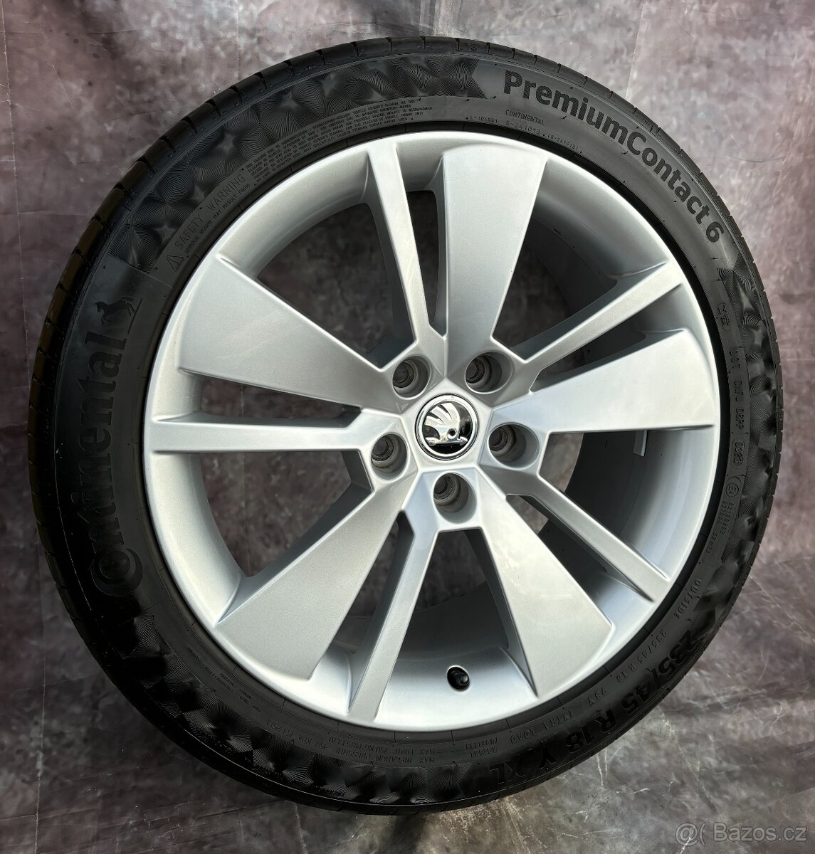 Originální Alu kola 5x112 Škoda Superb 3,III 235/45/18 letní