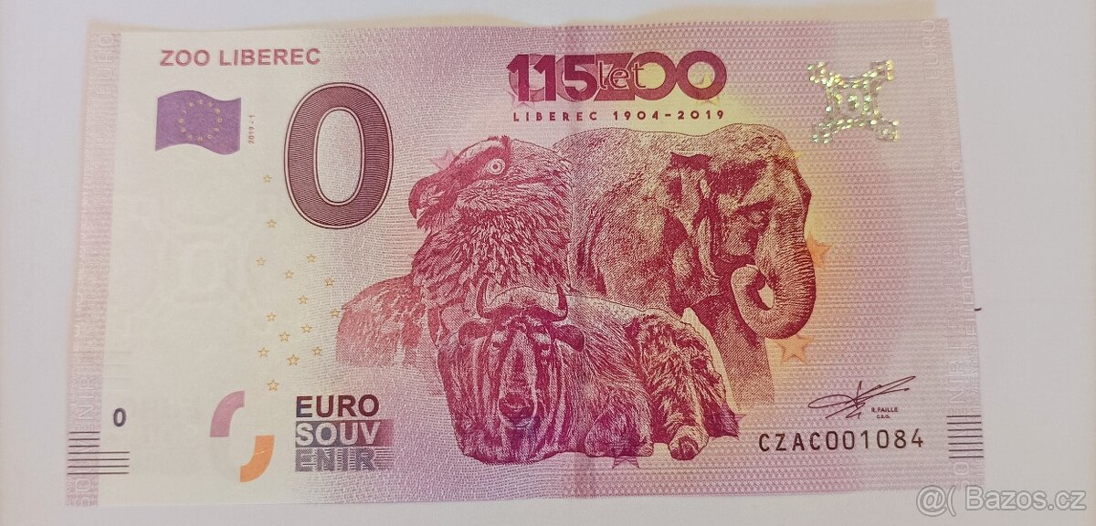 0 euro souvenír Zoo Liberec