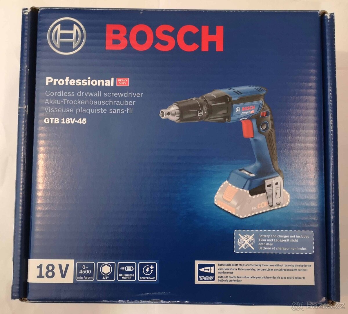 Bosch Professional GTB 18V-45 aku sádrokartonářský šroubovák