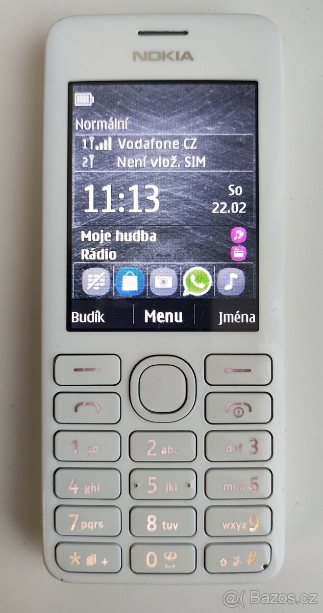 tlačítkový mobilní telefon Nokia 206