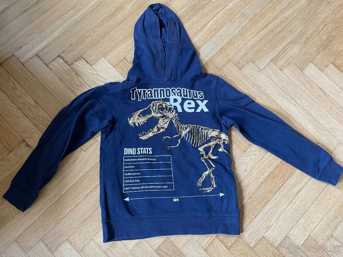 Klučičí mikina H&M vel. 134/140 T-Rex