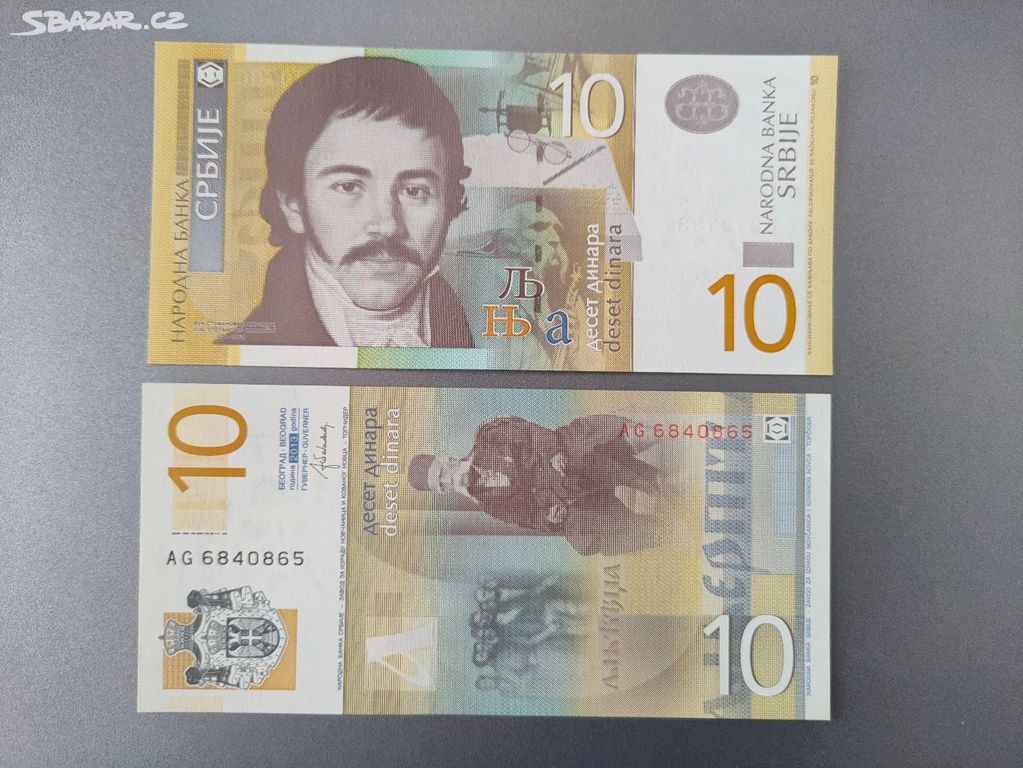 Srbsko - 10 dinárů