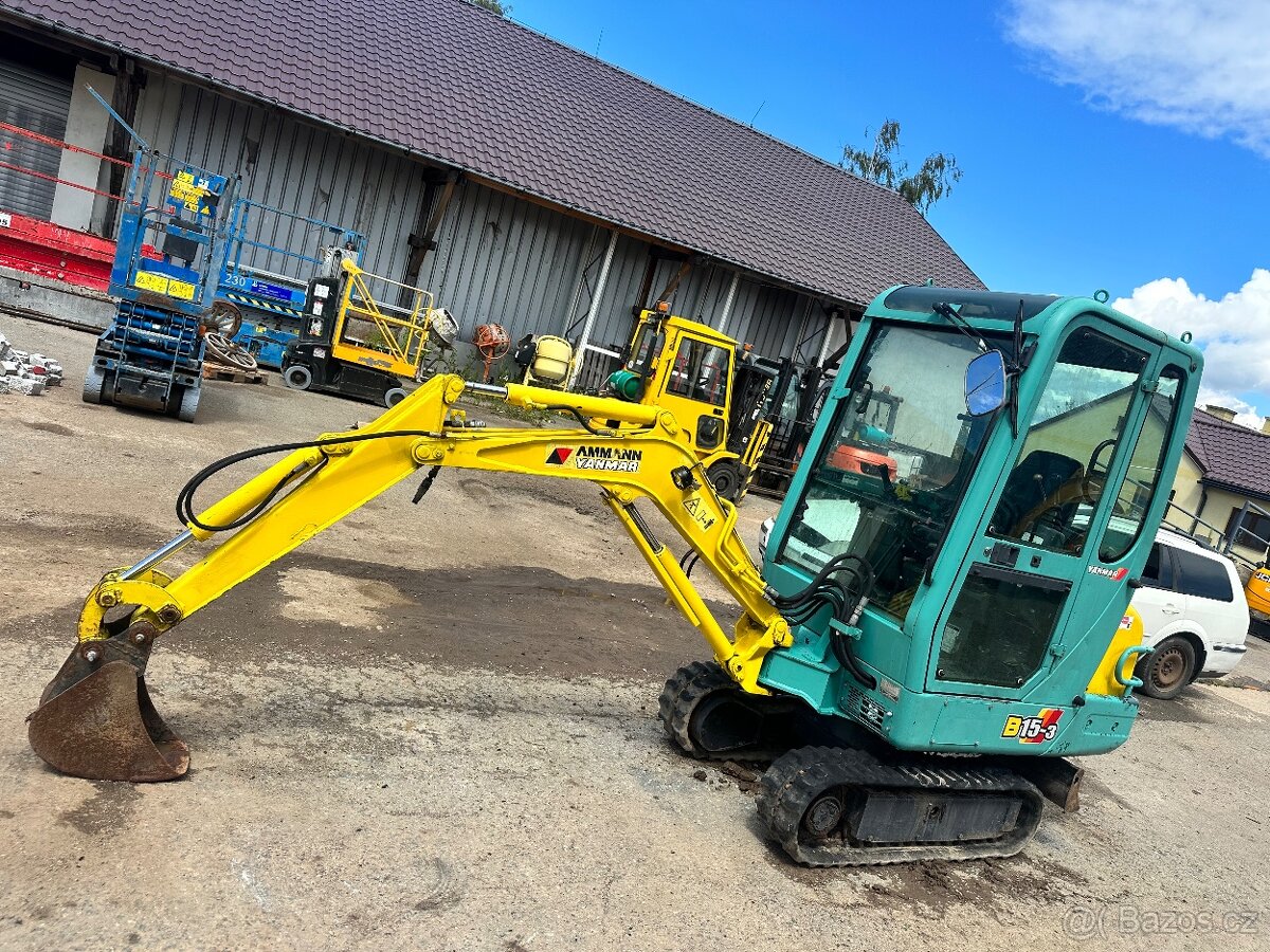 Minibagr yanmar b15 1999 2x lzice 1620 kg