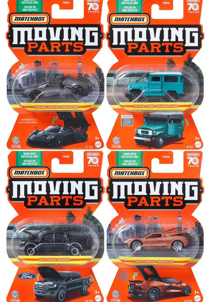 Matchbox Moving Parts - 4 ks