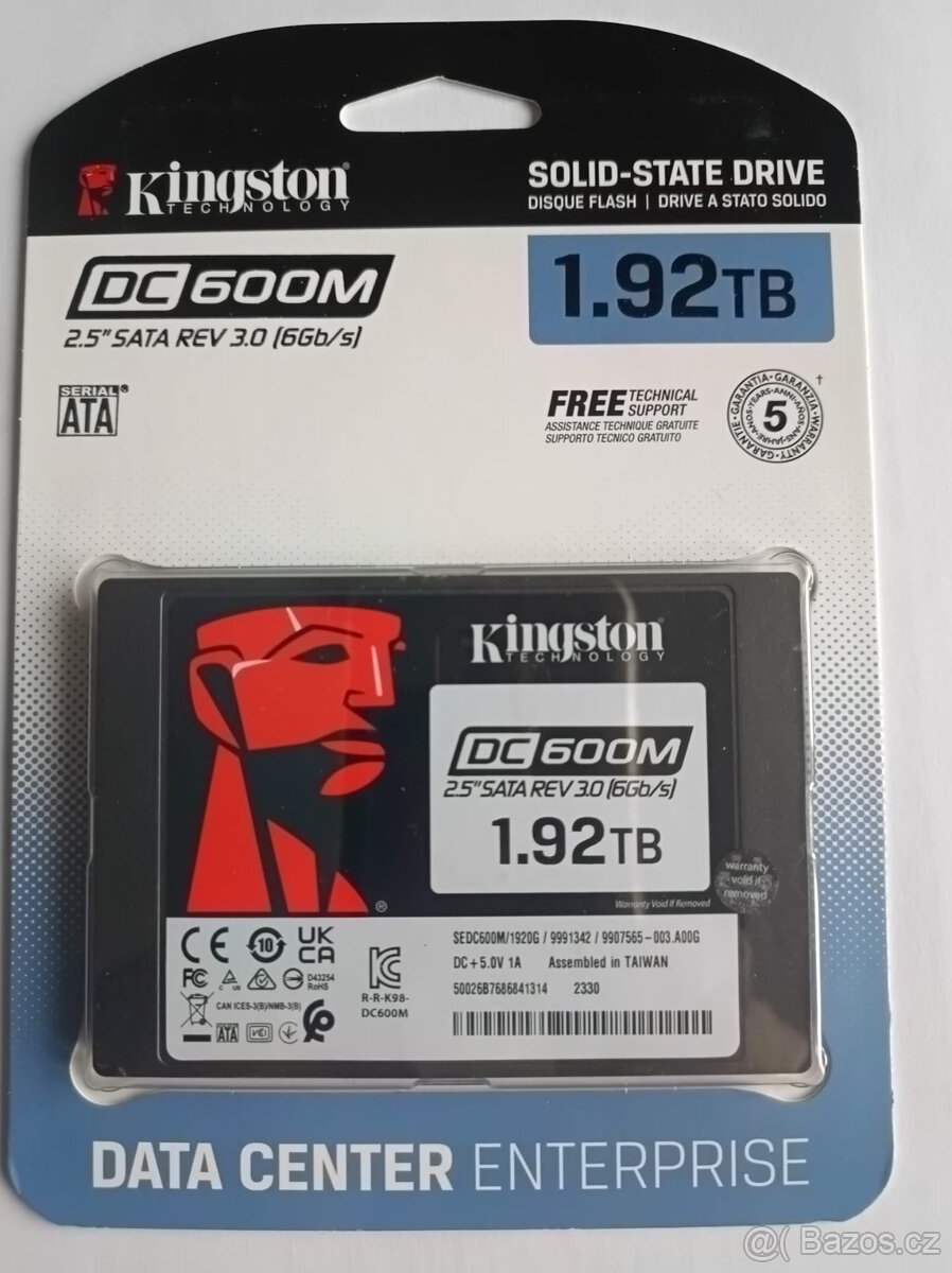 Nový Enteprise SSD Kingston DC600M - 1920 GB (pro NAS)