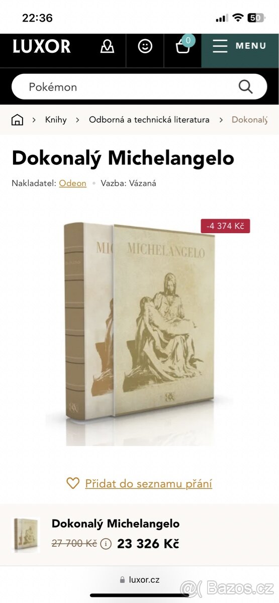 Kniha Dokonalý Michelangelo