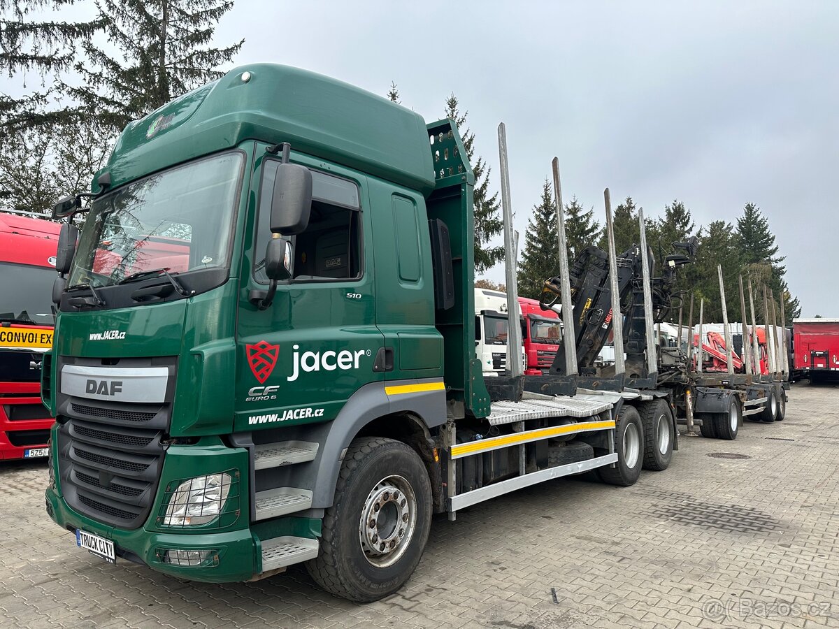 DAF CF 510 6x4 Lesovůz PŘÍVĚS UMIKOV