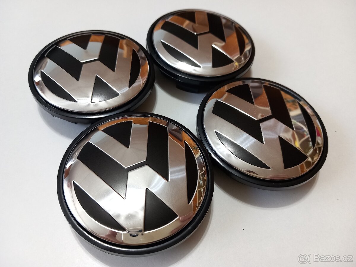 Středové krytky Vw, 65x56mm, chrom logo