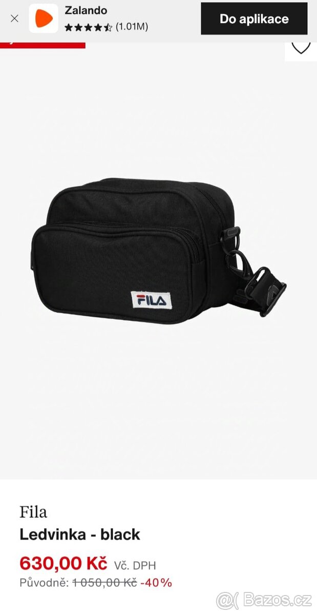 FILA crossbody bag ledvinka černá