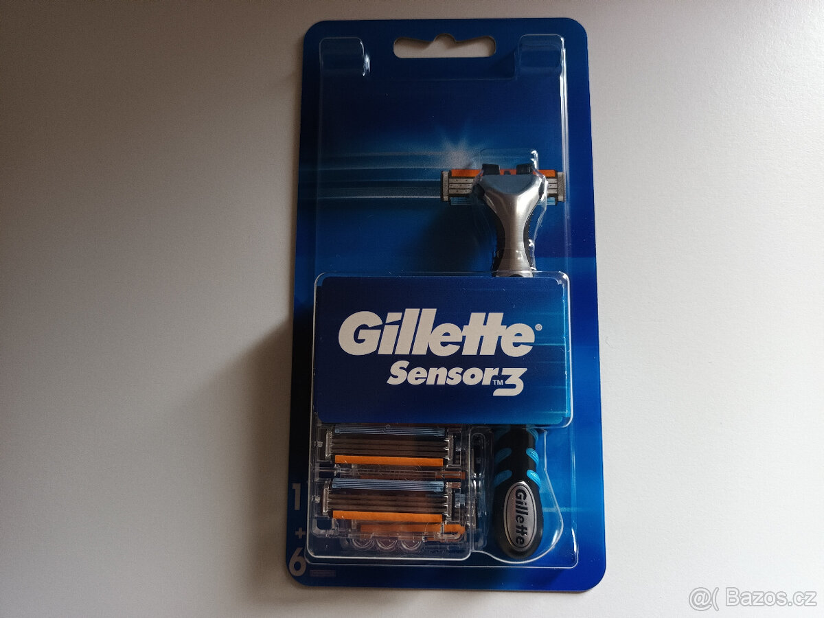 Holicí strojek GILLETTE Sensor 3 + hlavice 6 ks