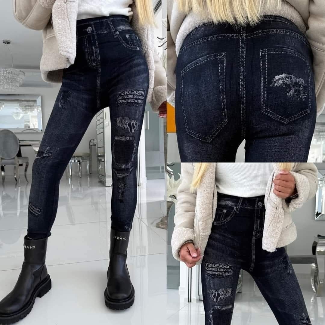 NOVÉ TÉMA - Thermo jeans legíny