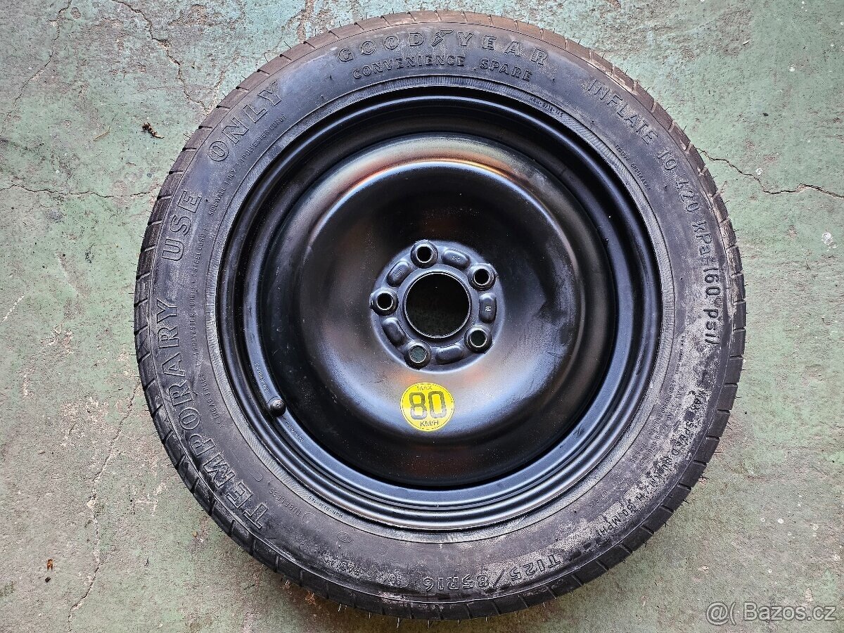 Rezervní úzké dojezdové kolo FORD 125/85 R16 5x108