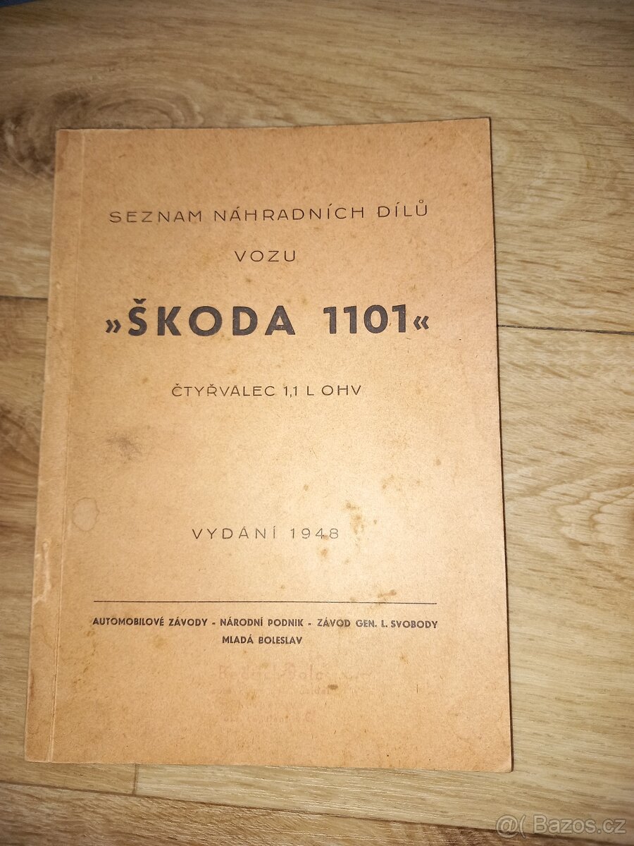 Seznam nahradních dílů ŠKODA 1101