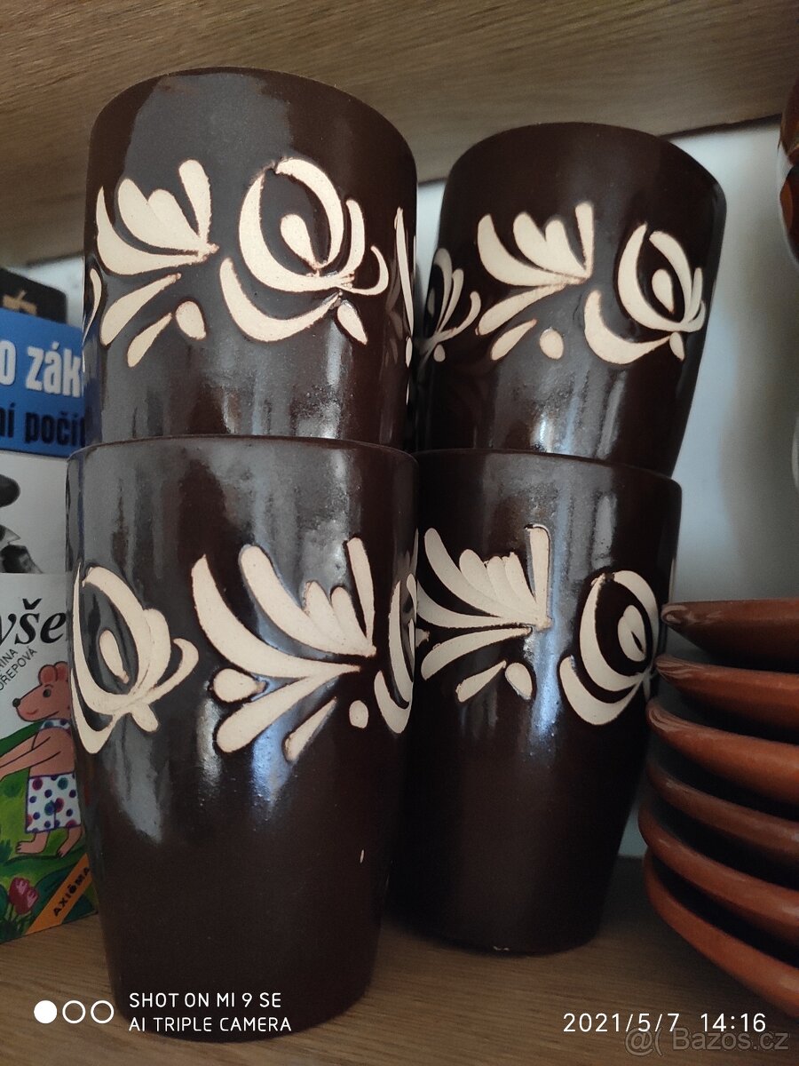 Keramické poháry na pivo 4 ks