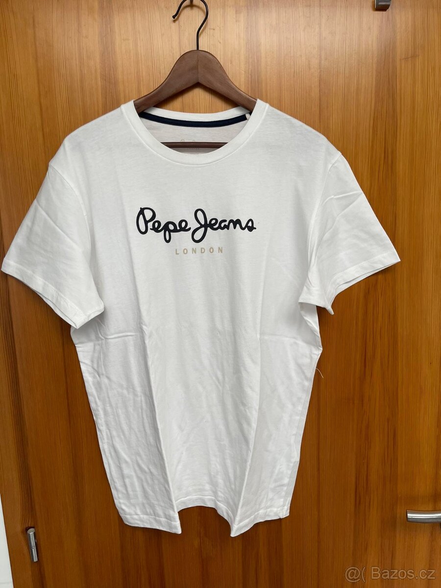 Pepe Jeans pánské bílé tričko