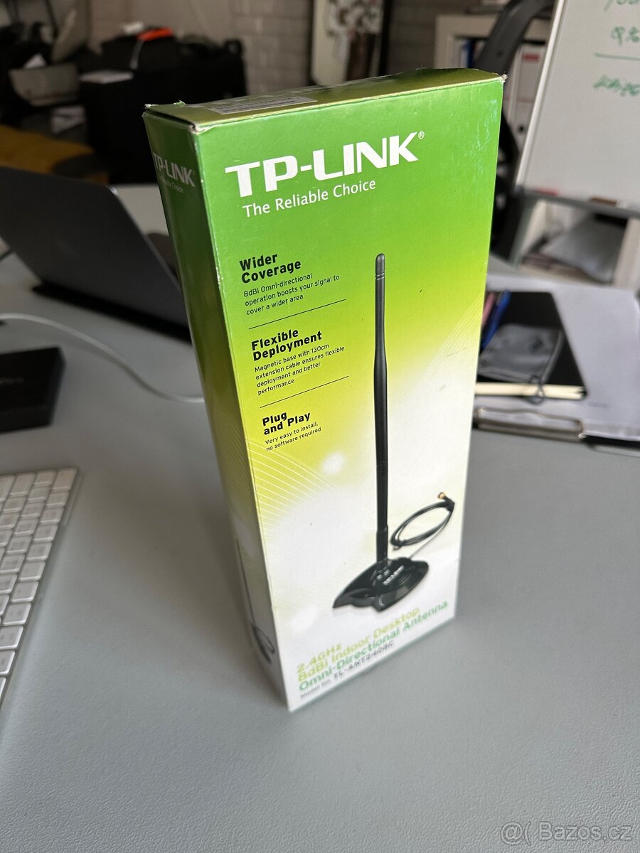 TP-LINK, TL-ANT2408C, Wifi anténa, Wireless 2,4Ghz, 8dBi