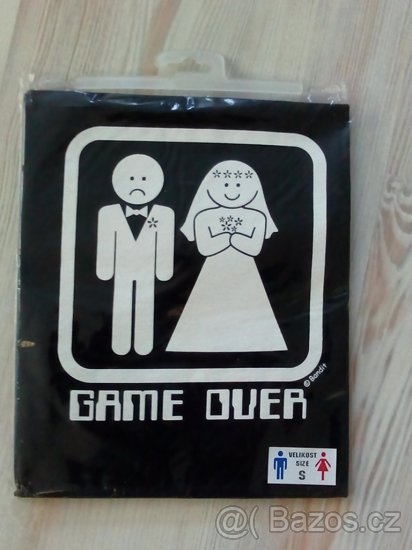 tričko GAME OVER - unisex-vel S-NOVÉ