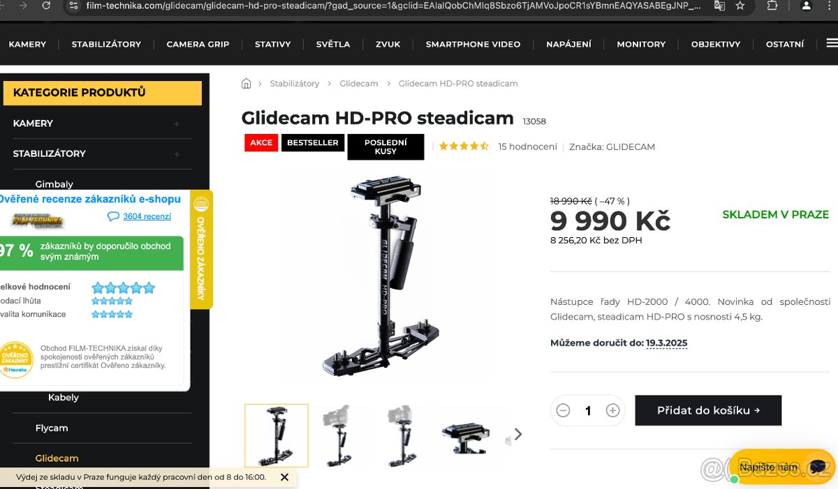 Glidecam HD-PRO steadicam