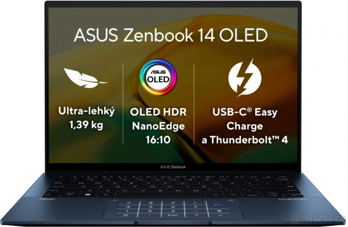 ASUS Zenbook 14 OLED UX3402ZA-OLED386W celokovový, záruka