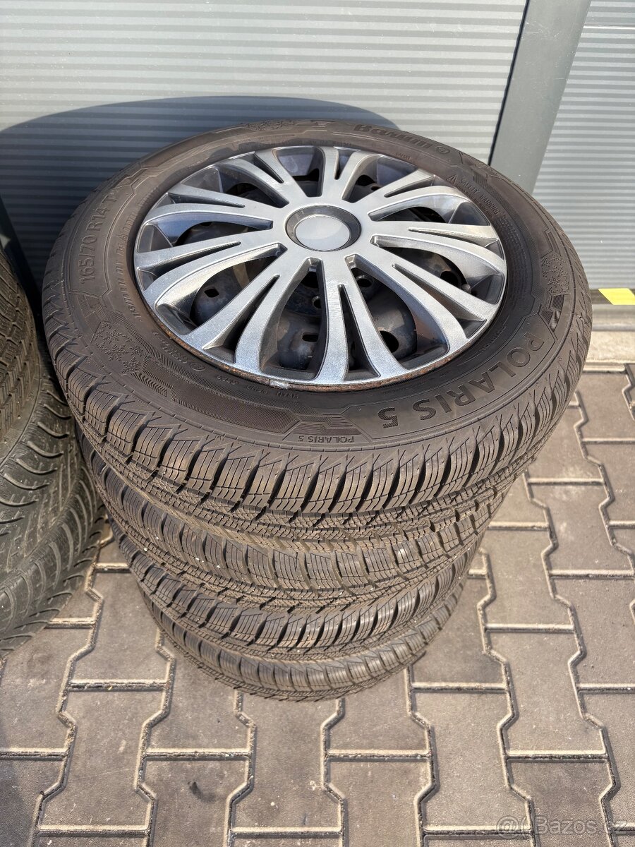 Sada zimních pneu s disky 165/70 R14T