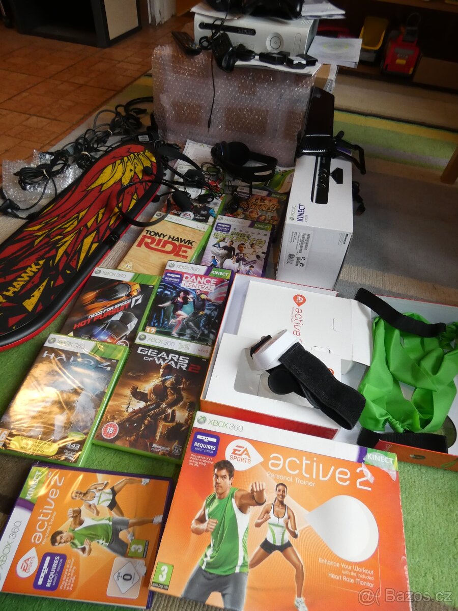 XBOX 360 Elite skate XXL sestava kinect etc